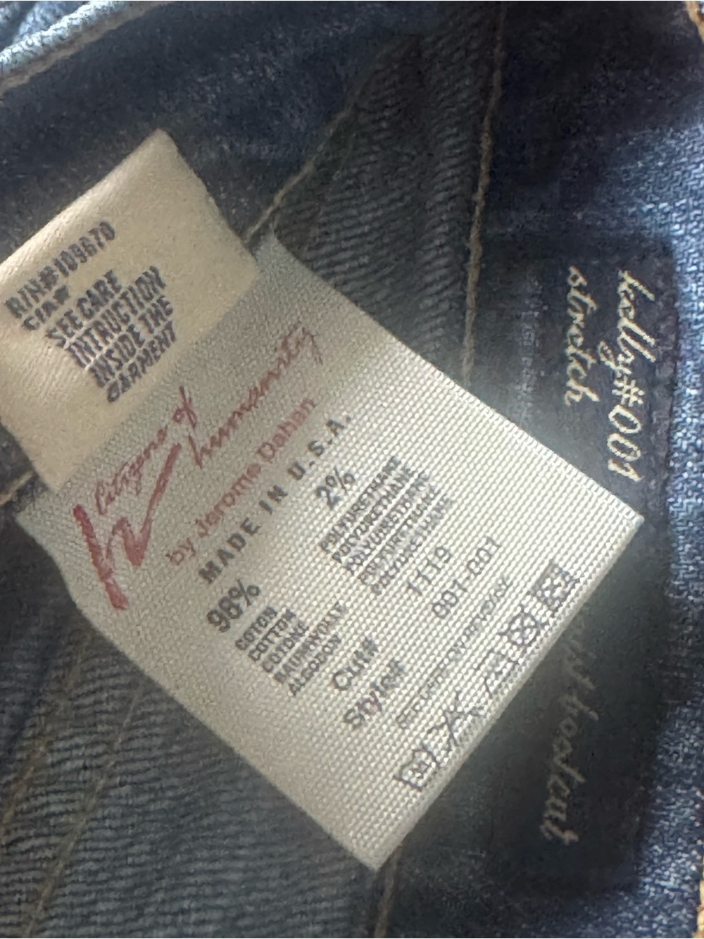 Citizens of Humanity Kelly Stretch Y2K low waist bootcut jeans size 27 GUC - Picture 7 of 9